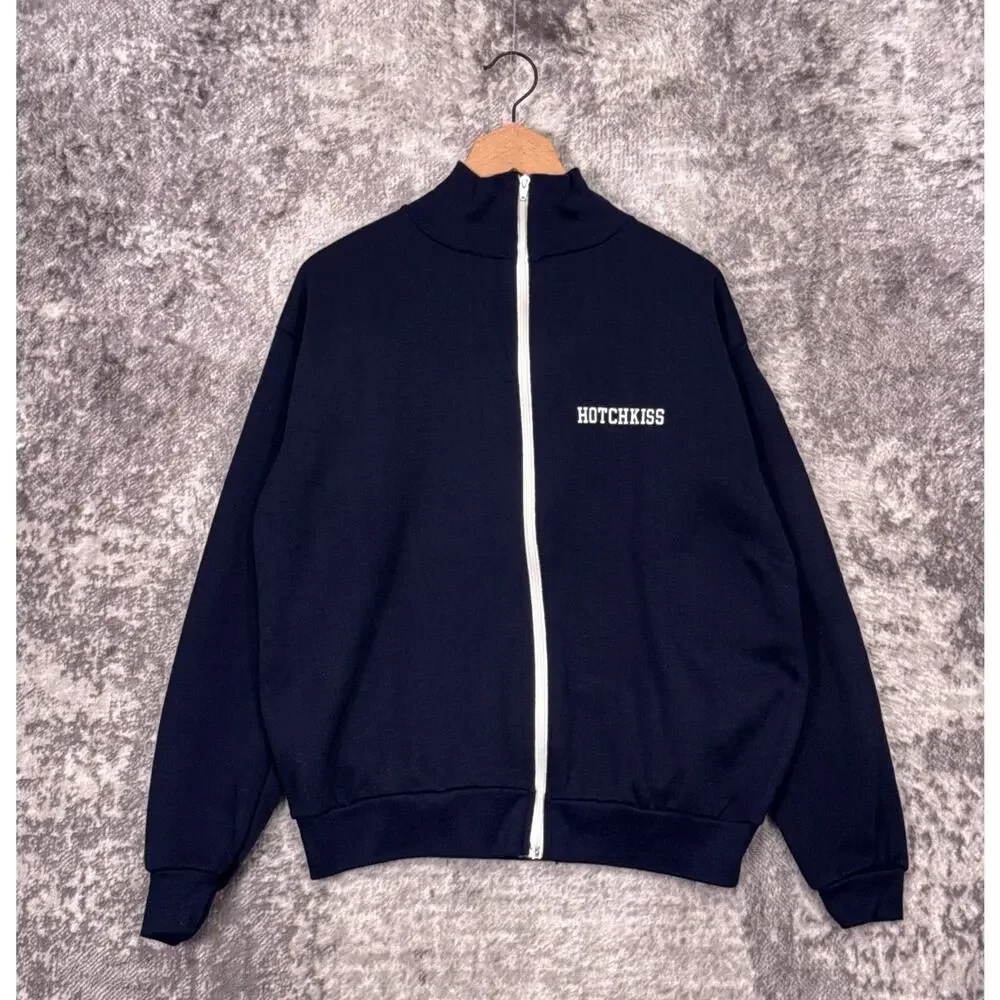 Vintage Champion Sweatshirt Large Mens Full Zip Fleece Made USA Hotchkiss Prep